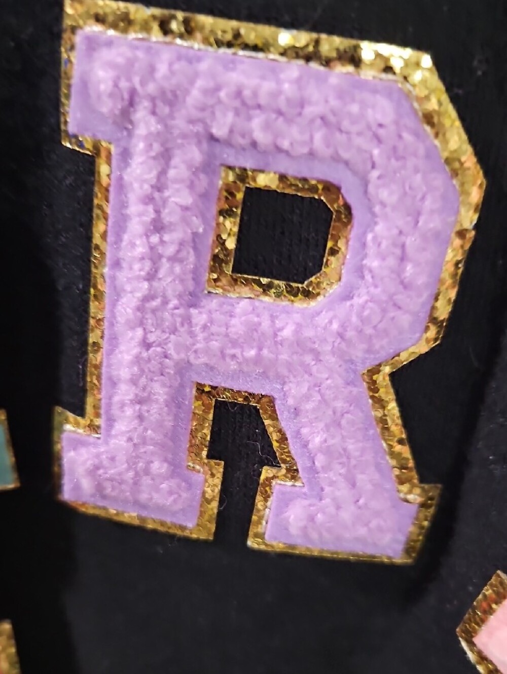 Gildan Black 'Merry N Bright' Appliqué Sweatshirt with Multicolor Letters - Picture 4 of 5